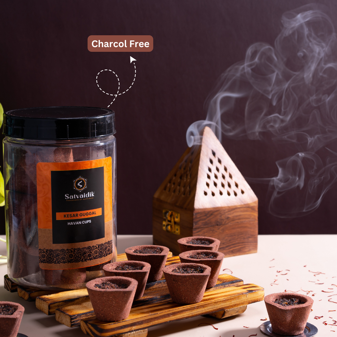 Kesar Guggal Dhoop Cups 30Pcs