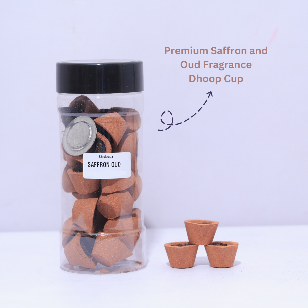 Saffron Oud Dhoop Cups 24pcs