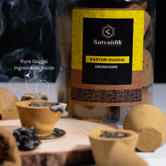 Kasturi Guggal Dhoop Cups 30Pcs