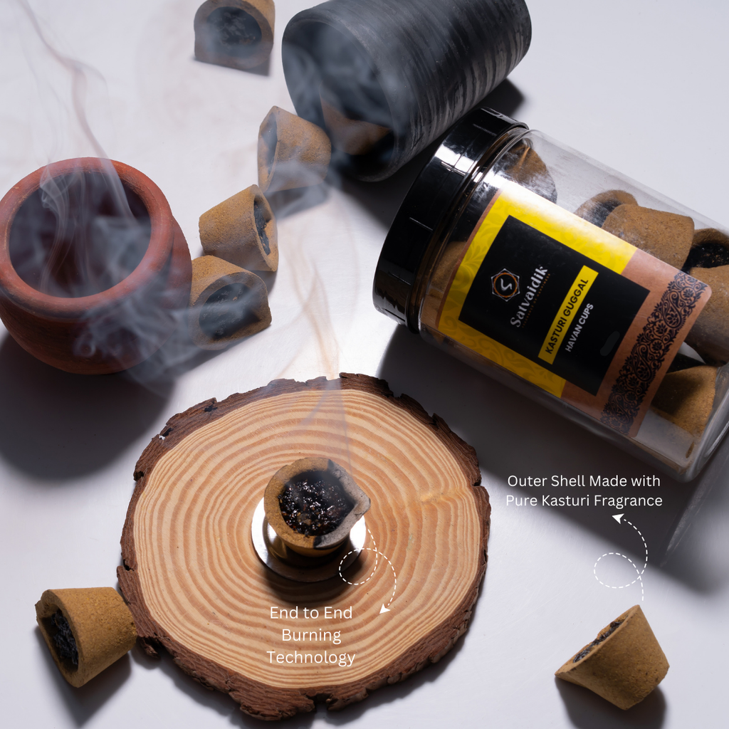 Kasturi Guggal Dhoop Cups 24Pcs