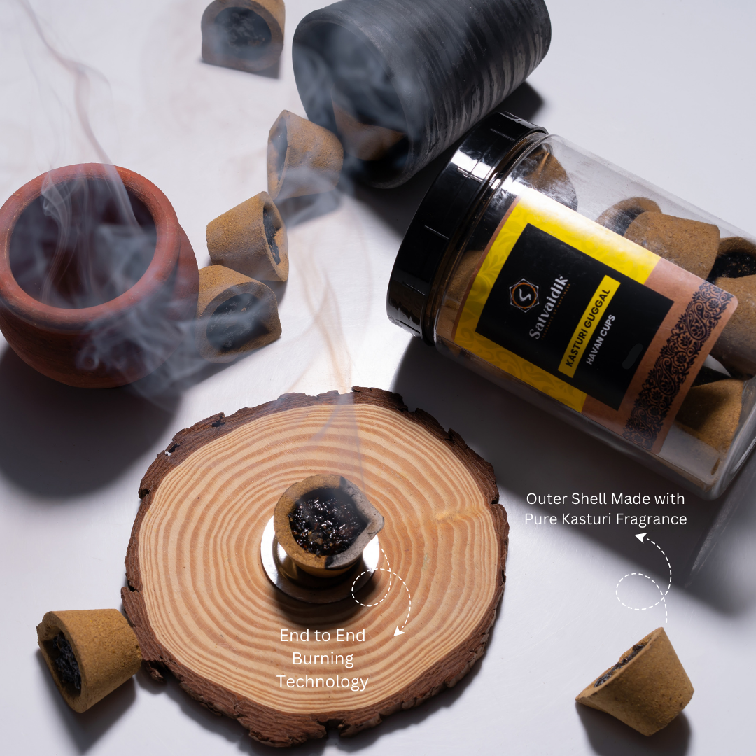 Kasturi Guggal Dhoop Cups 24Pcs