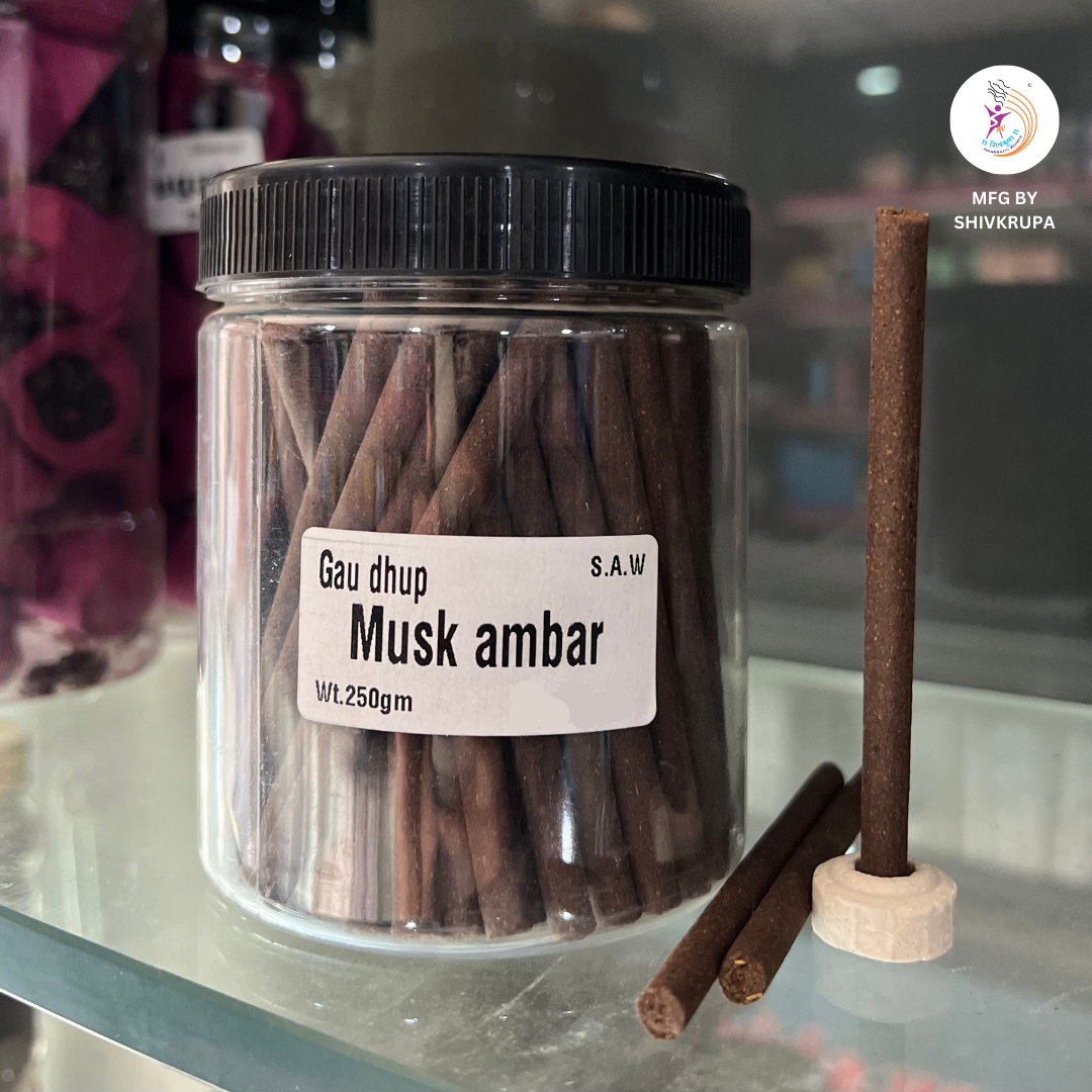 Gau Musk Amber Dhoop Sticks (250g)