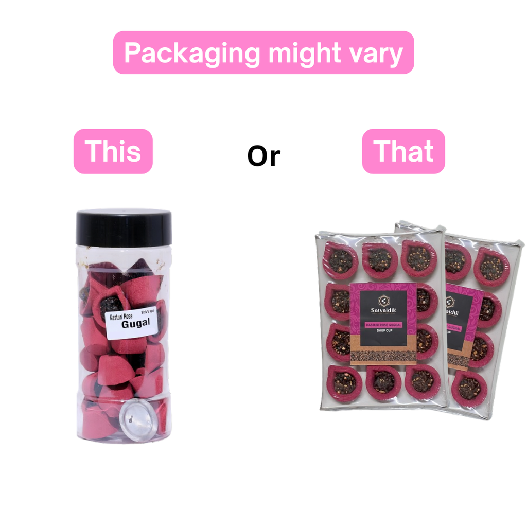 Kasturi Rose Guggal Dhoop Cup (24pcs)