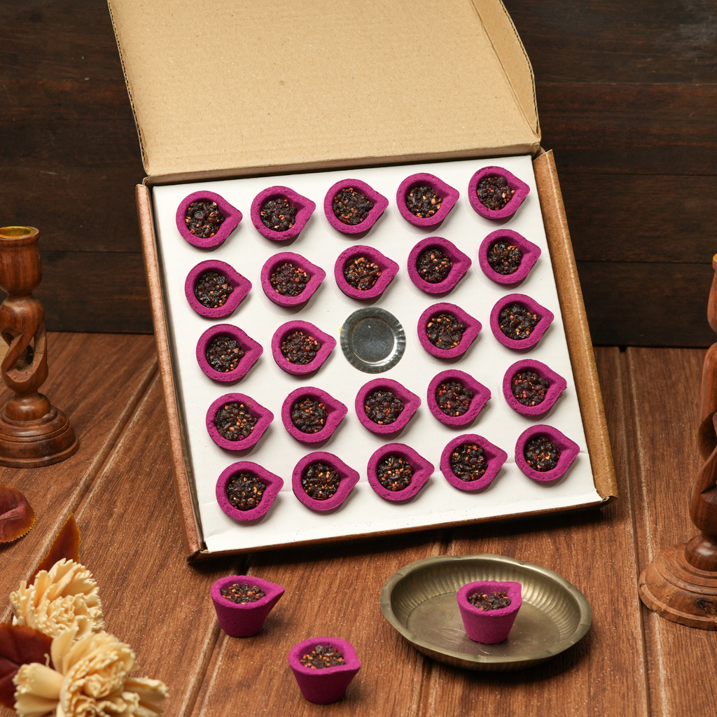 Kasturi Rose Guggal Havan Cup 24pcs