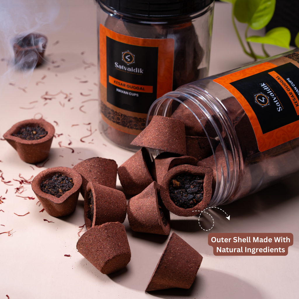 Kesar Guggal Dhoop Cups 24Pcs