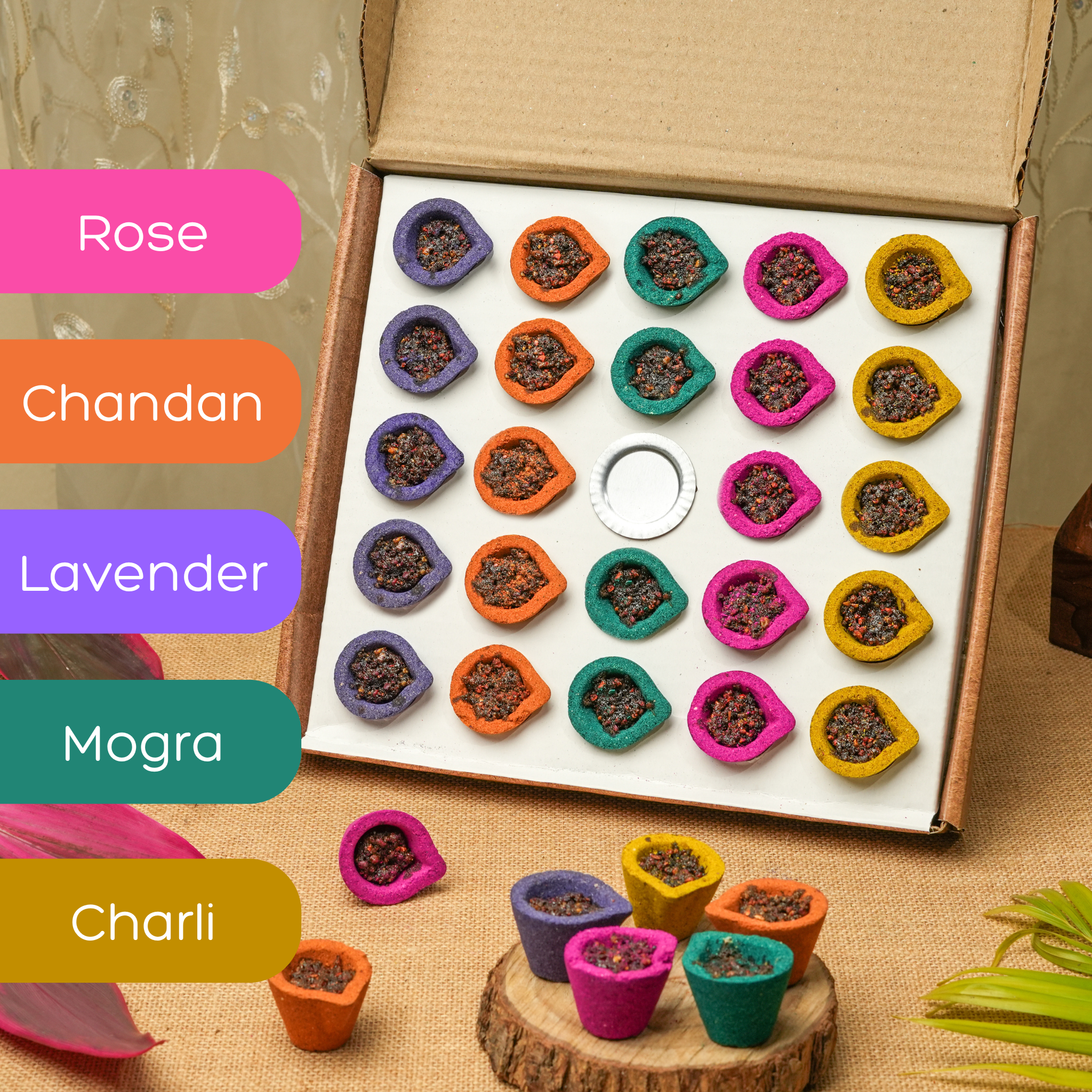 Multi Fragrance Havan Cup 24pcs