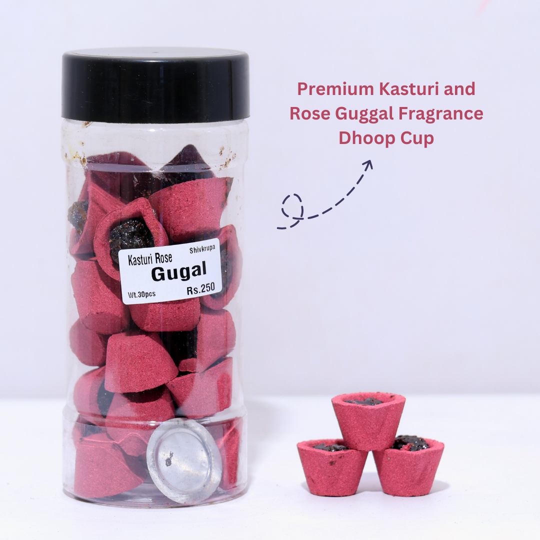 Kasturi Rose Guggal Dhoop Cup (30pcs)