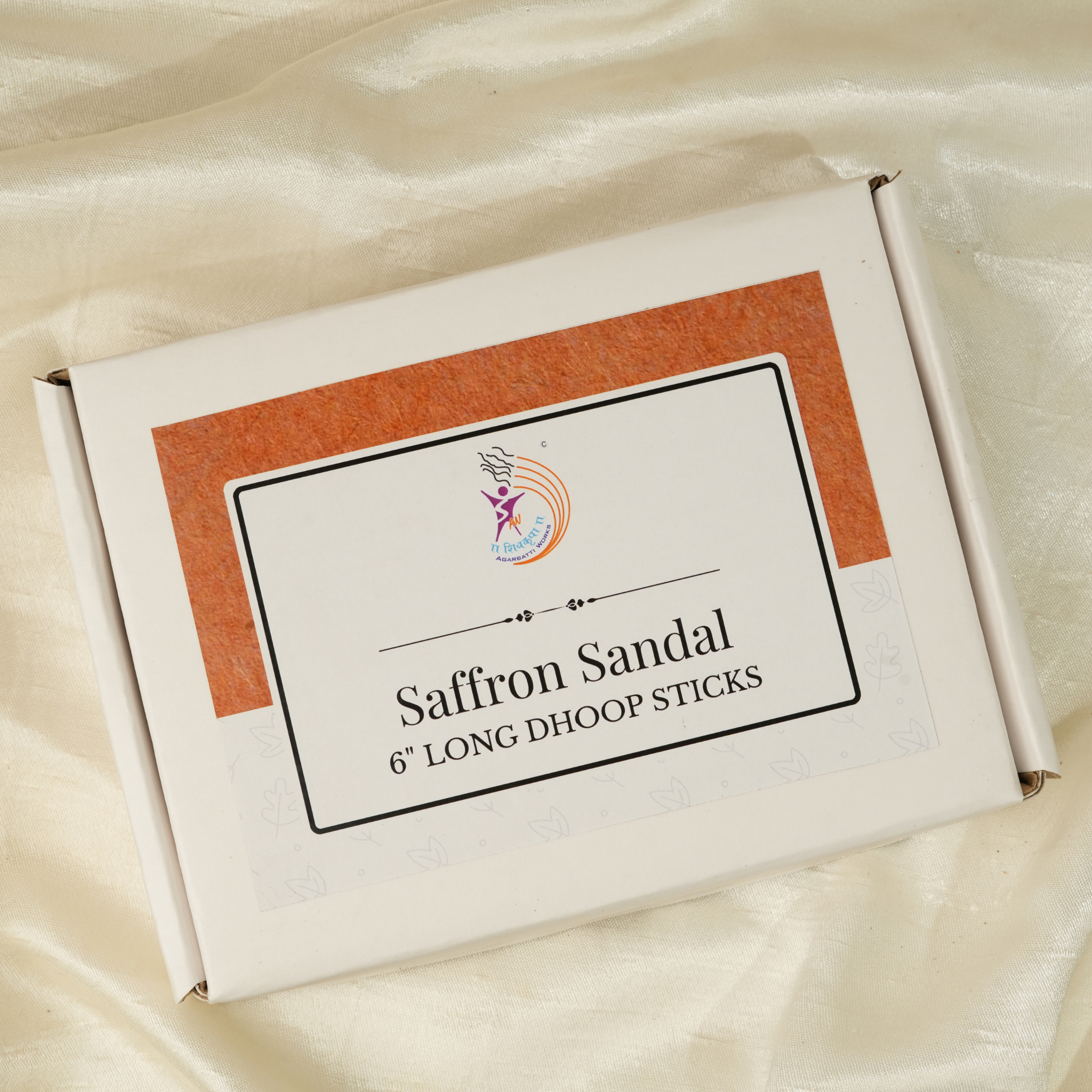 Saffron Sandal 6" Long Dhoop Sticks